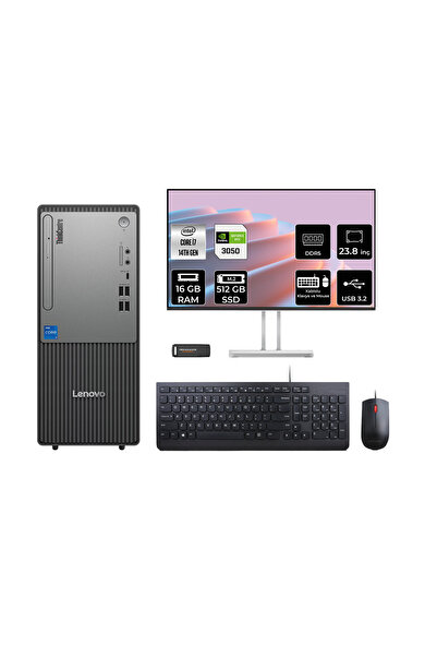 LENOVO Thinkcentre Neo 50T Gen 5 i7 14700 RTX 3050 16GB RAM 512GB SSD 23.8" F...