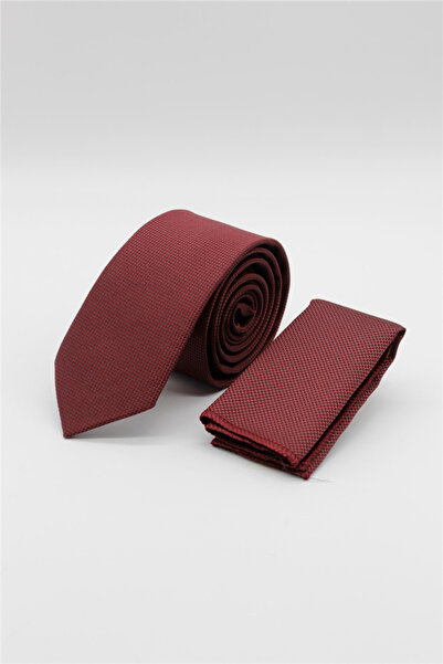 İmza Γραβάτα 6 εκ. με σχέδιο μάτι πουλιού σε μπορντό χρώμα 1090260100