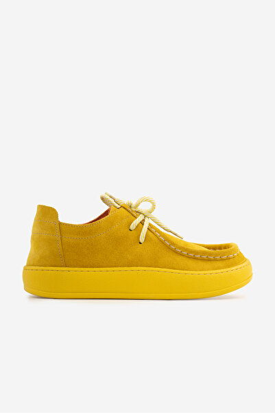 SHOEMARK Stay Sarı Hakiki Deri Süet Kadın Loefer