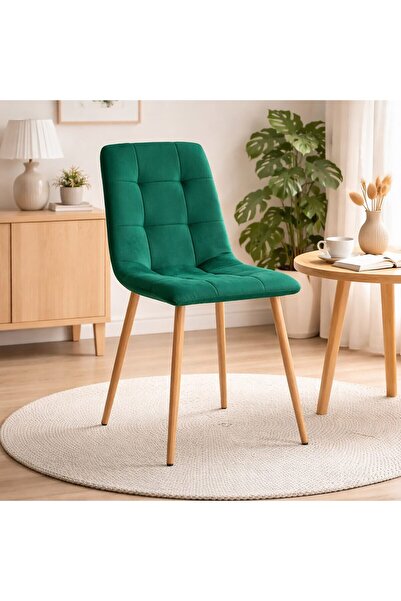 Artool Kitchen/living room chair, Artool, Kara, green Velvet , natural metal ...