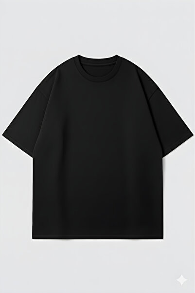 MEYASU Ανδρικό μπλουζάκι Oversize Basic με λαιμόκοψη, απλό βαμβακερό, χαλαρό ...