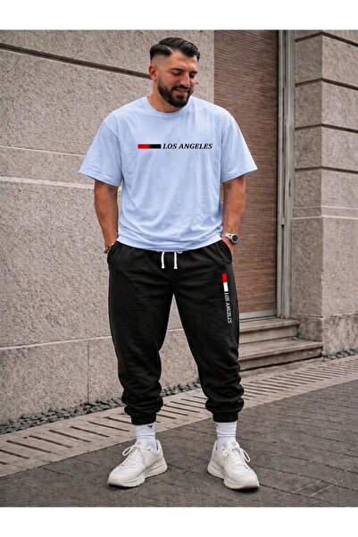 FAEL LİFE Unisex T-Shirt and Sweatpants Los Angeles Printed Set
