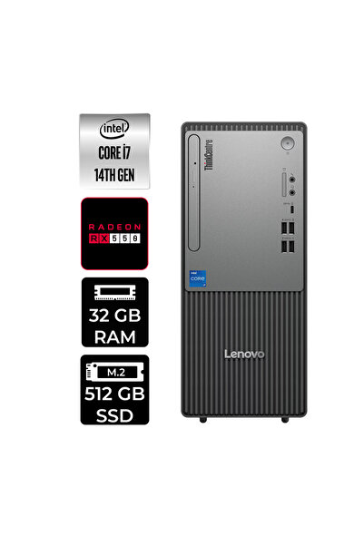 LENOVO ThinkCentre Neo 50T G5 i7 14700 32GB 512GB SSD RX550/4GB W11H Masaüstü...