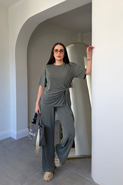 MAGARDE New Season Premium Suit with Tie Detail - Khaki