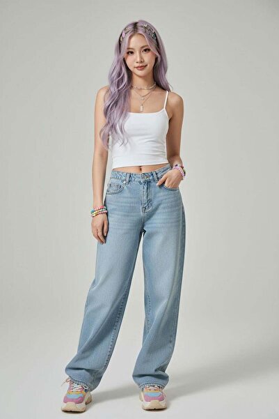 Karakedi Λευκό Basic Slim Y2K Κρεμαστό Crop