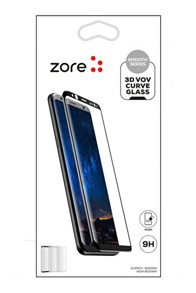 zore واقي شاشة زجاجي منحني ثلاثي الأبعاد لهاتف Mi Note 10 - أسود
