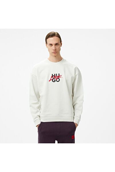 HUGO Dlogonty Men's White Sweatshirt