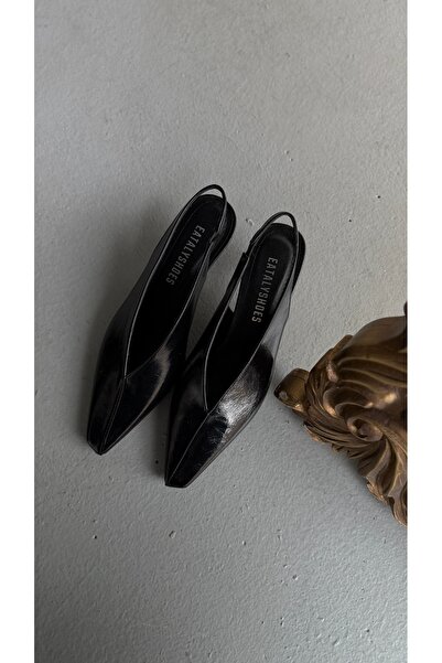 Eataly Shoes Παπούτσια Avena Siyah με χαμηλό τακούνι