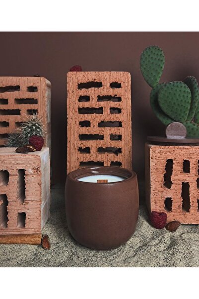 candle me.ro Κερί από κερί σόγιας, 250γρ., ξύλινο φυτίλι, άρωμα κρεμ μπρουλέ ...