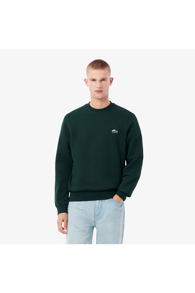 Lacoste Crocodile Fleece Erkek Yeşil Sweatshirt