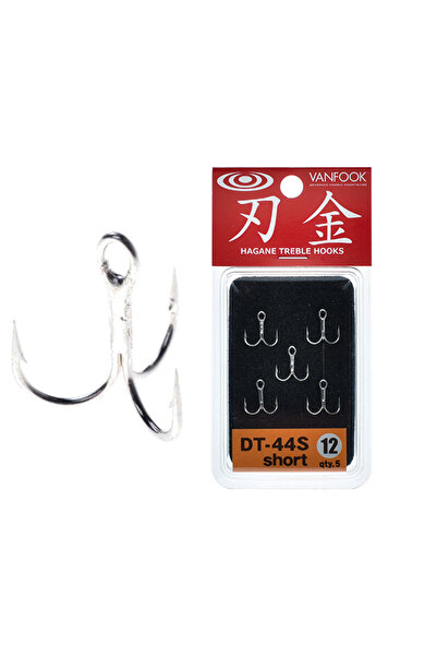 VANFOOK Άγκυρες DT-44S Ασημί Κοντές Τριπλές # 12