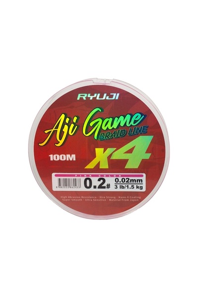 RYUJI Aji Game 4b Pink 100m İp Misina 0,04mm