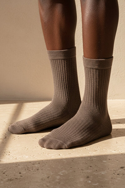 Katia&Bony Κάλτσες Unisex Basic σε καφέ χρώμα