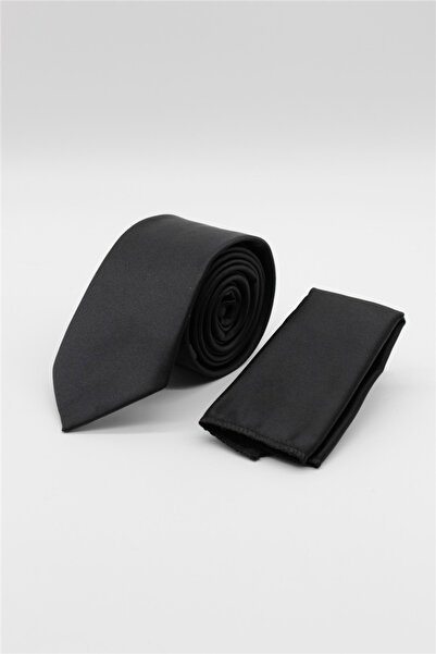 İmza Μαύρη απλή σατέν γραβάτα 1090260200