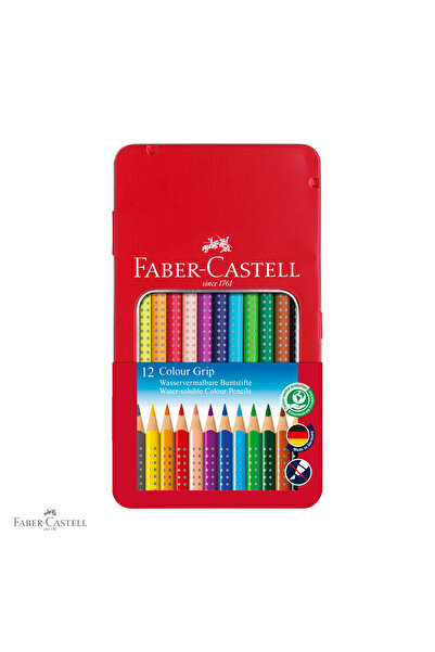 Faber Castell Set de 12 creioane colorate Faber-Castell Grip 2001, formă triu...