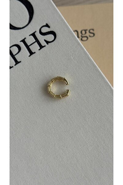 İREM YILDIZ Premium Zirkon Taşlı Gold Ear Cuff Deliksiz Kulak Küpesi