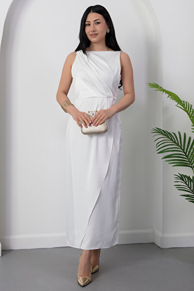 PULLIMM Φόρεμα με τετράγωνο γιακά με σχισμή μέση YZC25Y223