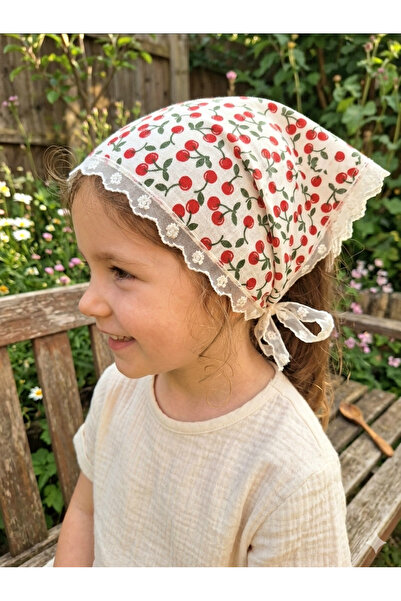 Mufincollection Παιδική μπαντάνα με δέσιμο – Ύφασμα μουσελίνας, με σχέδιο κερ...