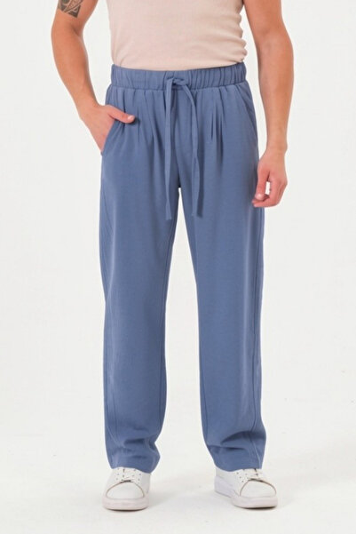 RELAXL 100% Cotton Wide Leg Baggy Summer Pants Indigo Blue 2Xs-10Xl