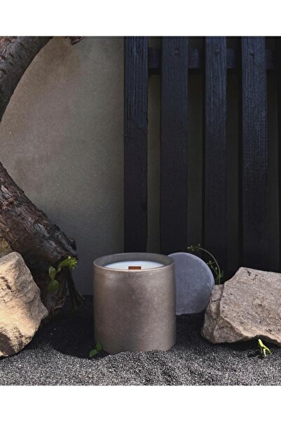 candle me.ro Κερί από κερί σόγιας, 250γρ., ξύλινο φυτίλι, ξυλώδες άρωμα, τσιμ...