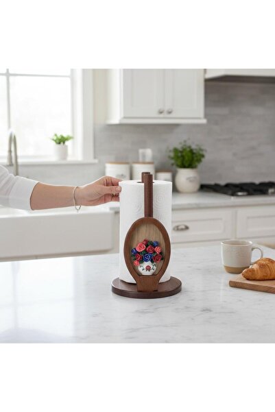 e-life shop Βάζο με Φιγούρα Λουλουδιού Ξύλινη Χάρτινη Θήκη για Χαρτοπετσέτες ...