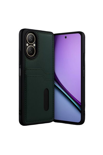TheGencoo Realme 12 Lite Case Sara Leather Case with Business Card Holder - D...