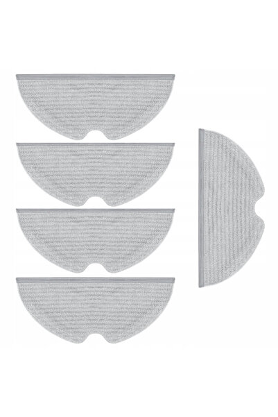 AreoSe Set de 5 Lavete de Rezerva pentru Mop, Microfibra, Gri, 31x12.8cm