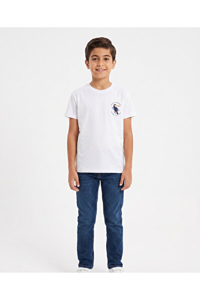 HAKNUR %100 Pamuk Erkek Çocuk Tukan Baskılı T-shirt - 9-12 Yaş Tropical Adven...