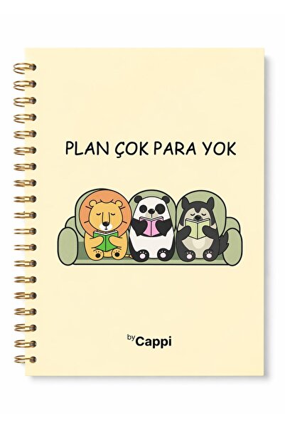 BY CAPPİ B5 17*24 cm Spiralli Sert Kapak Sözlü Not Defter Serisi Çizgili Deft...