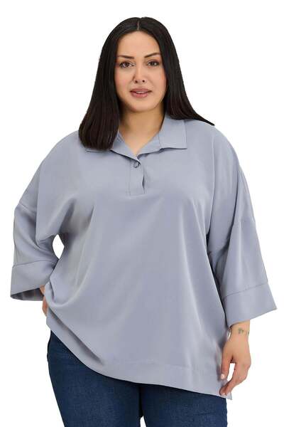 DISENTIS MODEST Πουκάμισο μεγάλου μεγέθους με γιακά, μανίκια τριών τετάρτων, ...