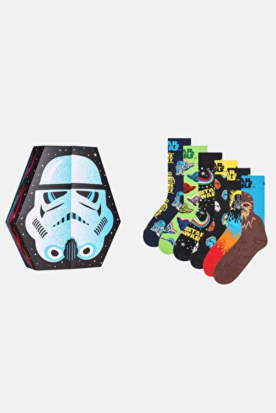 Happy Socks - Set of 6 Socks with Multi-Colored Star Wars Figures