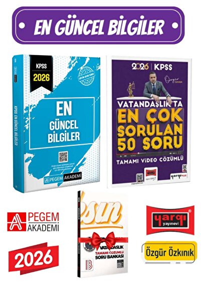 Pegem Akademi Yayıncılık 2026 Pegem Güncel Bilgiler+Özgür Özkınık Vatandaşlık...