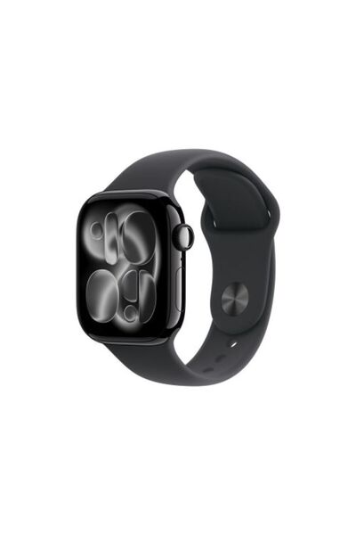 Apple Σειρά Watch 11 (2025) GPS 42mm Κάσα Αλουμινίου Jet Black, Μαύρο Αθλητικ...