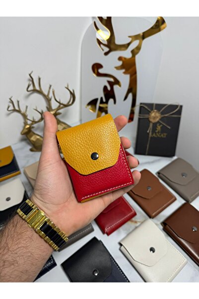 SANAT 100% Γνήσιο Crazy Leather Χειροποίητο Μινιμαλιστικό Πορτοφόλι - Πορτοφό...