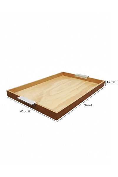 Generic Room Service Tray with Metal Silver Handles