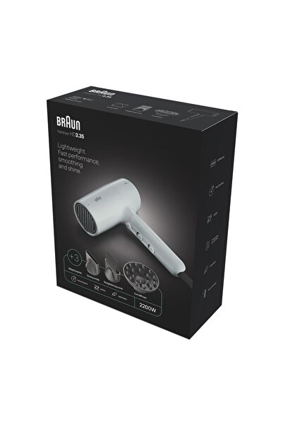 Braun BRHD235E HD2.35 IONTEC Difüzörlü Saç Kurutma Makinesi, 3 Başlıklı, 2200W