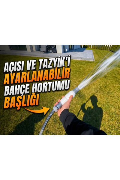 Print Zone Ayarlanabilir Turbo Tazyikli Bahçe Hortumu Başlığı - Basınçlı Su T...