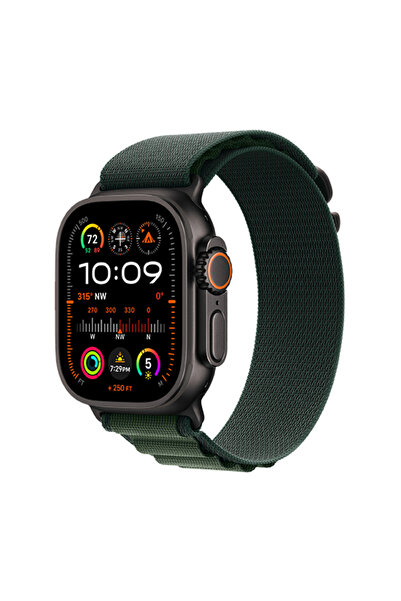 Apple Watch Ultra 2 (2024) LTE 49mm Μαύρη Θήκη Τιτανίου με Alpine Loop M - Σκ...