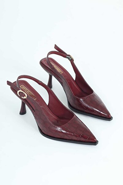 NiceDiffer Γυναικείο βραδινό φόρεμα με χρυσή πόρπη κροκόδειλου, μυτερή μύτη κ...