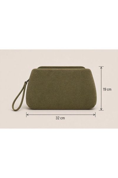 HBS Kadın süet clutch & el çantası bilek askılı
