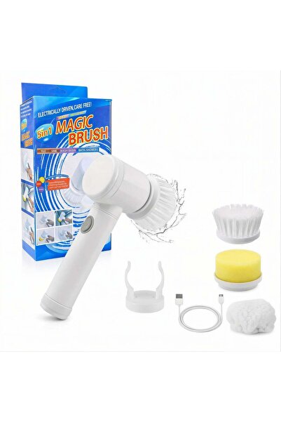 JML1 Perie electrică de curățare 20 cm, rotativă cu 3 capete interschimbabile...