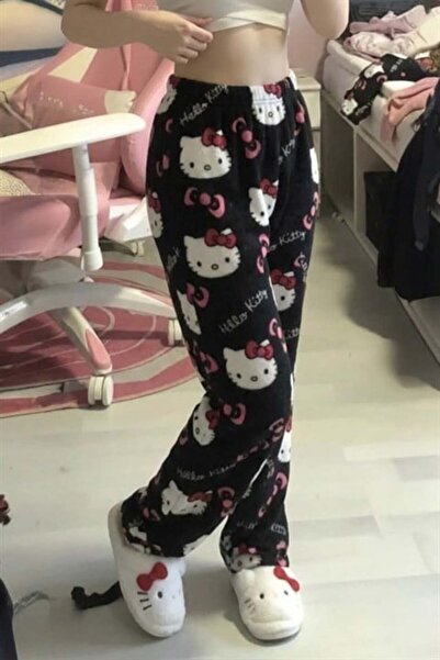 Karakedi Μαύρη πιτζάμα Hello Kitty Y2K P Πελούς