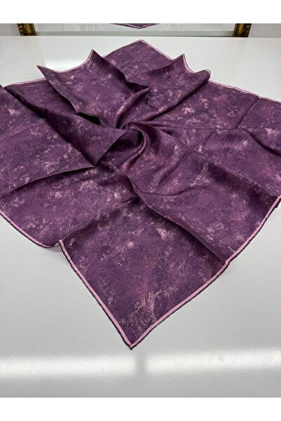 Silk Home Μεταξωτό μαντήλι τουίλ σε ροζ πούδρα, τόνους ροζ, με σχέδιο μπατίκ ...