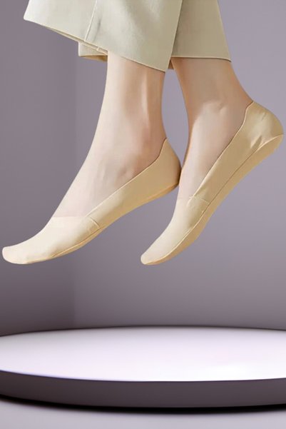 Fanilam Laser Cut Non-Slip Women's Ballerina Socks - Bolero Cotton Sole Invisible Socks