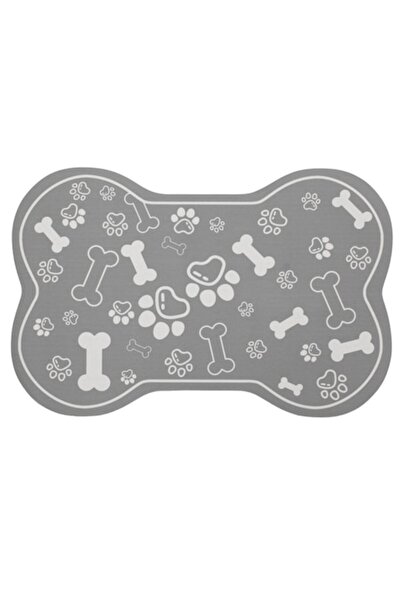OEM Gray bone-shaped stand for pet food bowls 60x40cm