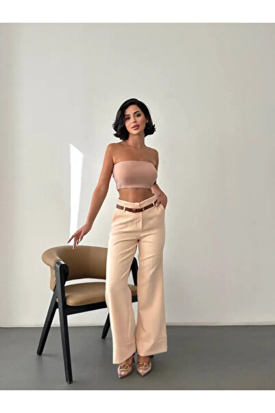 Misscix Γυναικεία Παντελόνια σε Μπεζ