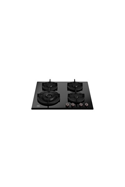 Bertazzoni موقد غاز مدمج من السيراميك الأسود بـ 4 شعلات وسطح زجاجي مقاس 61 سم