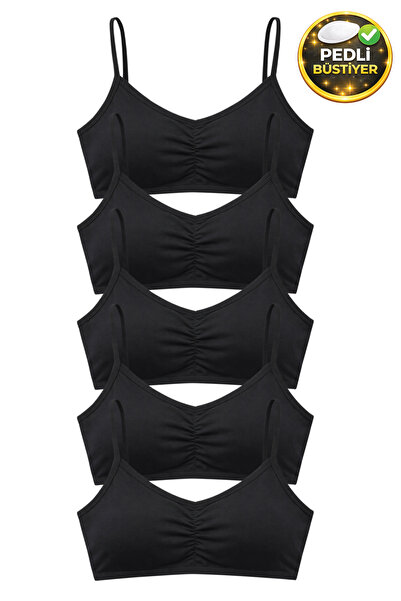 biyokids Kız Çocuk Büstiyer İnce Askılı 5'li Paket Pedli