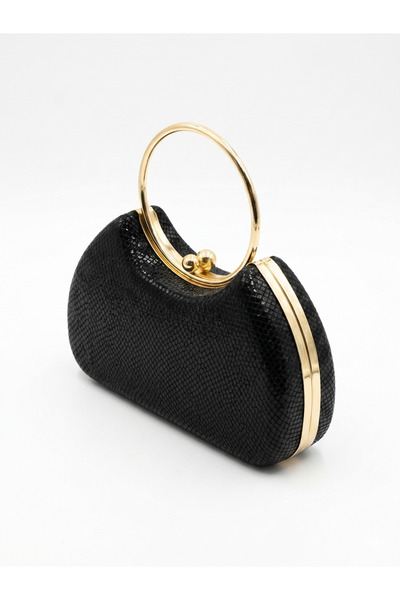 H&D COLLECTİON Πολύ κομψό βραδινό φόρεμα και τσάντα για κλαμπ με χρυσό δαχτυλ...