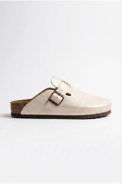 Sivarro Boston Slippers Comfortable Sole, City Style - Leather Cream